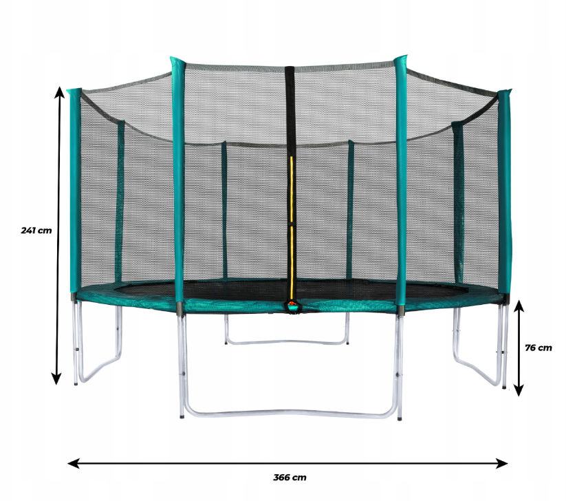 Trampolína 366cm zelená - 2
