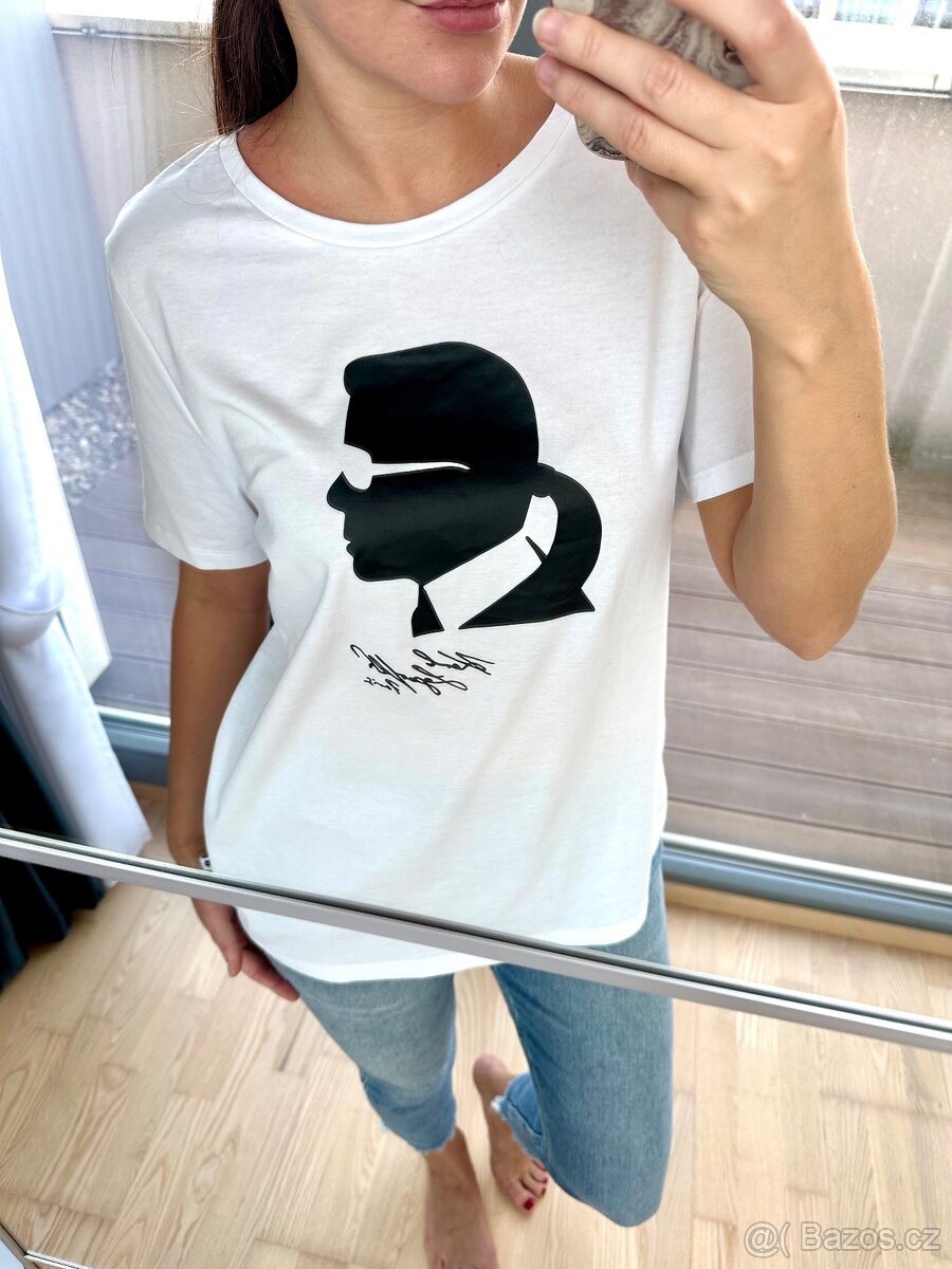 KARL LAGERFELD BÍLÉ TRIČKO 5 - 2