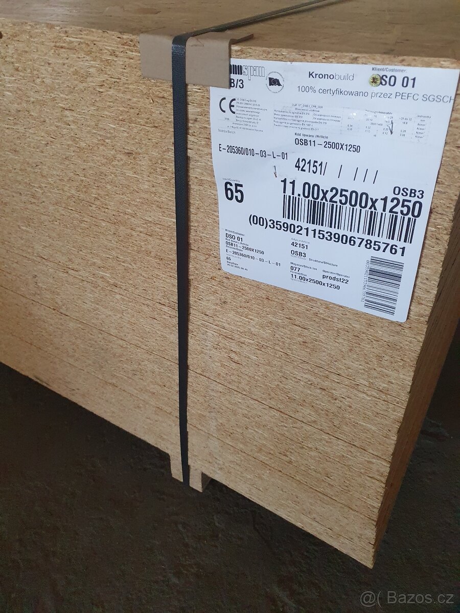 Osb desky 1250 x 2500mm - 2