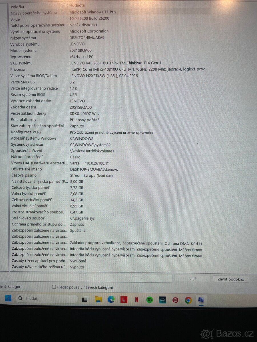Notebook Lenovo Thinkpad T14 Gen1 - 2