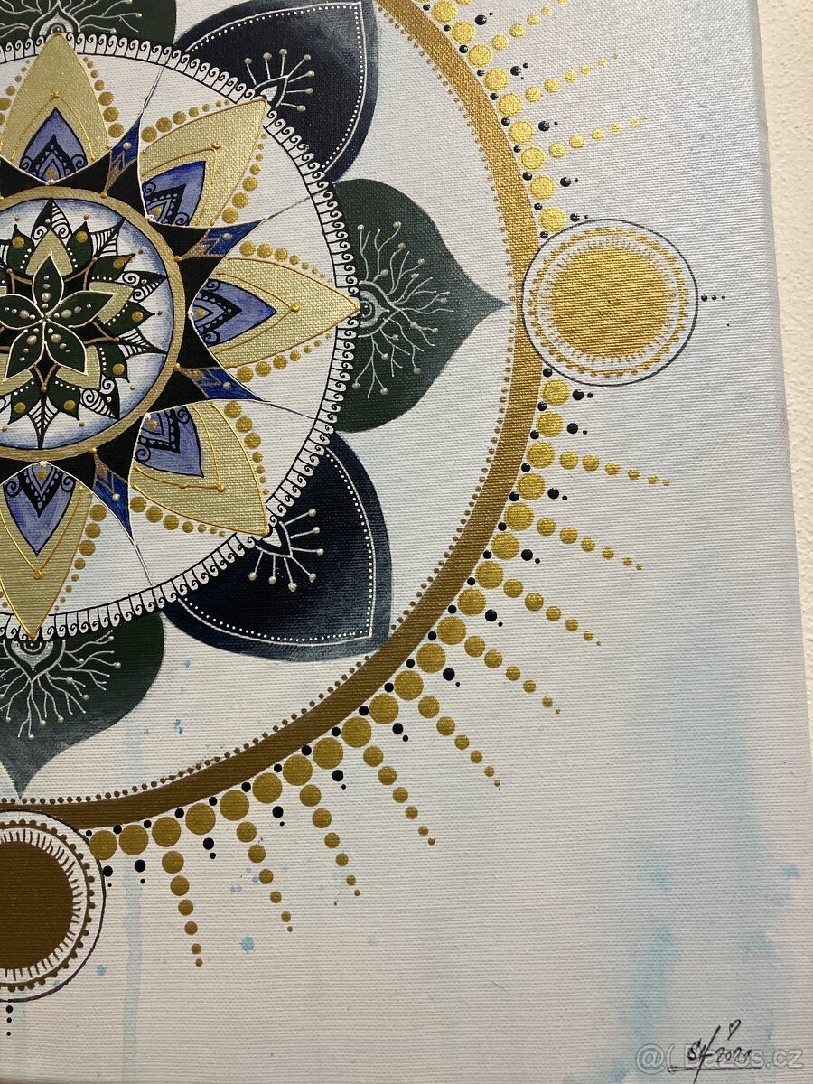 Ručně malovaná mandala - 2
