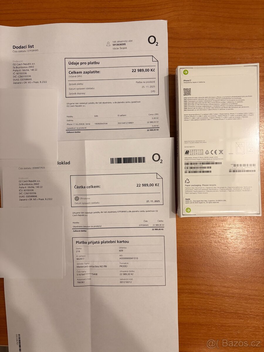 Apple iPhone 17 256GB černá, NOVÝ, NEROZBALENÝ, o2 - 2
