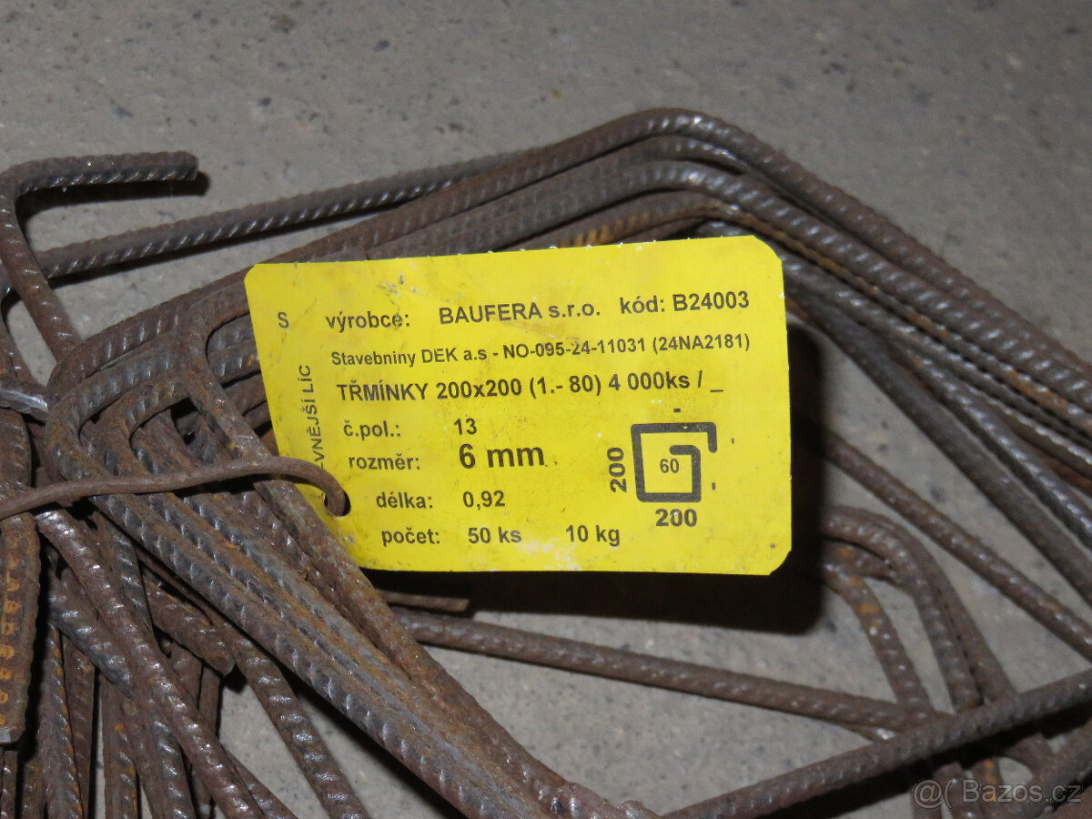 OCELOVÉ TŘMÍNKY 200x200x6 - 2