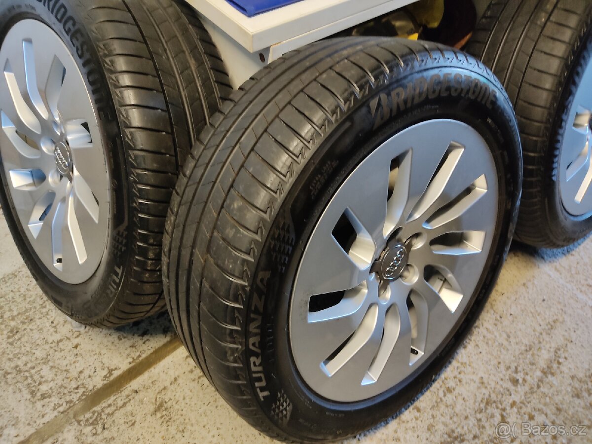 Alu kola Audi A6 A5 A7 5x112 r18 Originál,pneu7m 225/55/18 - 2