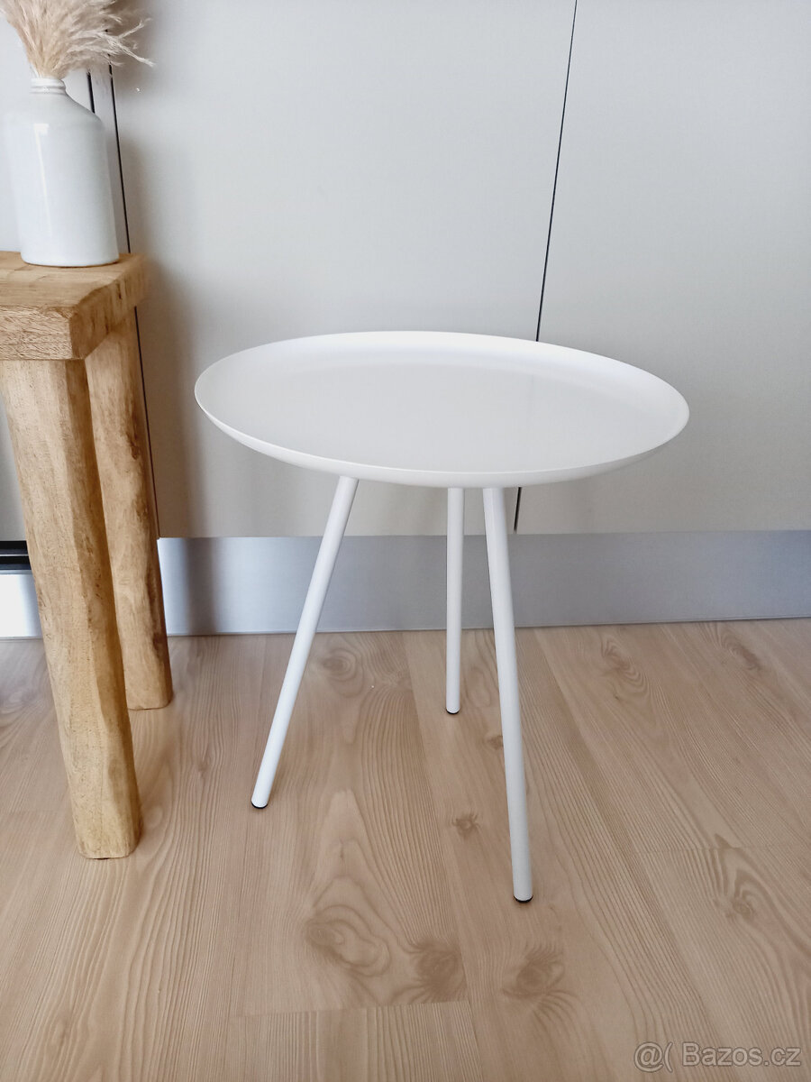 Bílý kovový stolek Frost - WHITE LABEL - 2