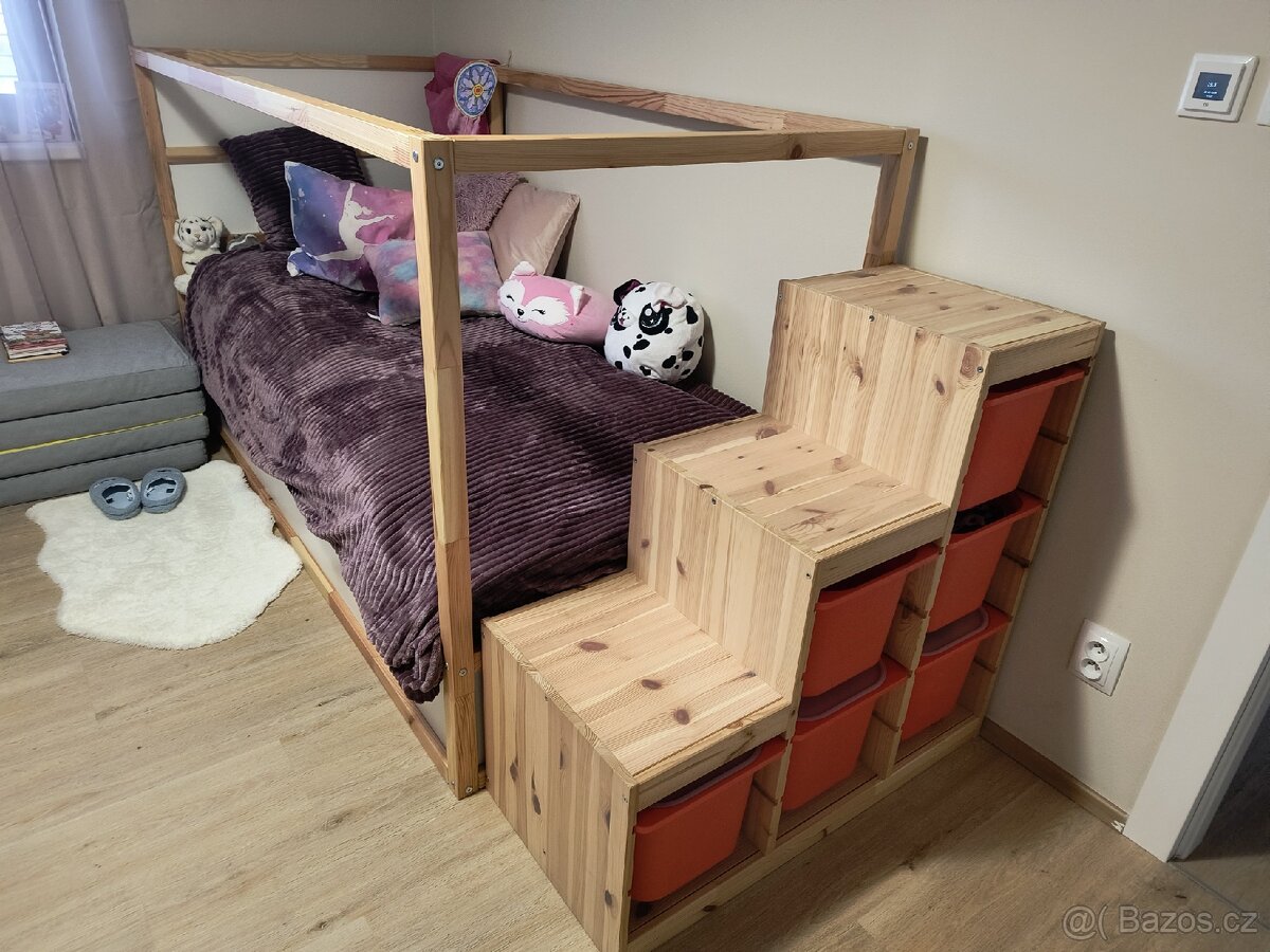 Dětský pokojíček/oboustranná postel Kura/matrace - 2