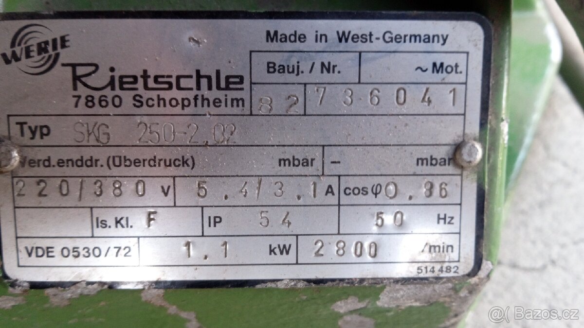 Dmychadlo, vývěva - 2