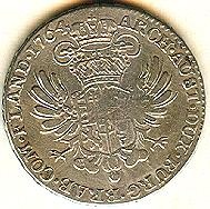 Mince Marie Terezie 1/2 tolar křížový 1764 Brusel - 2