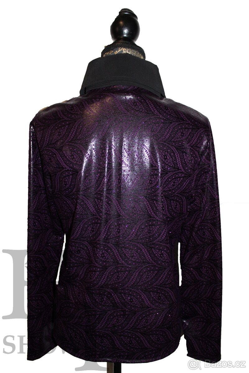 Westernová show halenka L - Fialová vzor - 2
