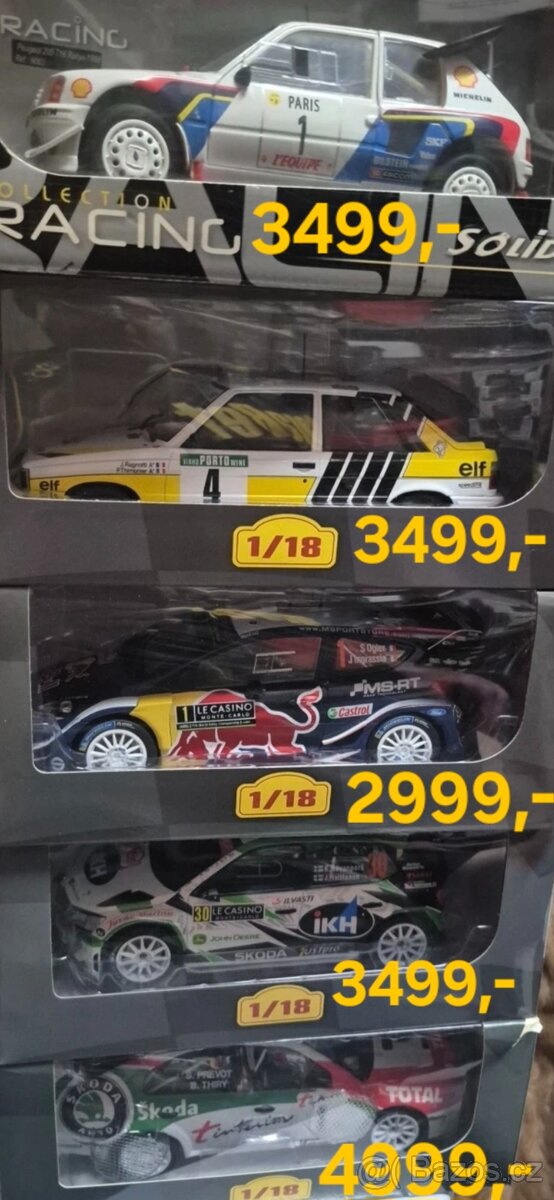 Rally modely 1:18 ,ceny foto - 2