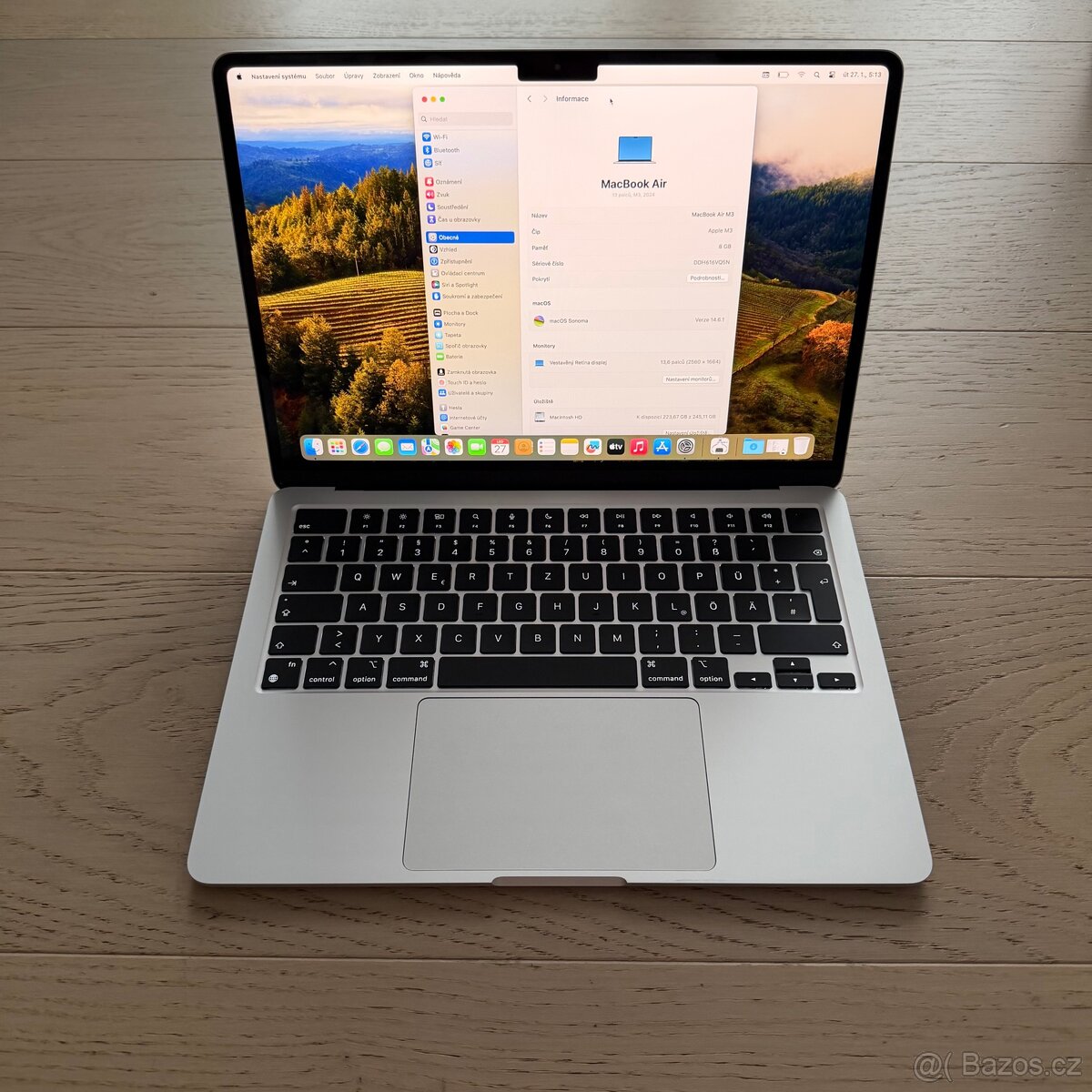 NOVÝ MACBOOK AIR 13” m3/256GB/8GB/BATERIE 100% - 2