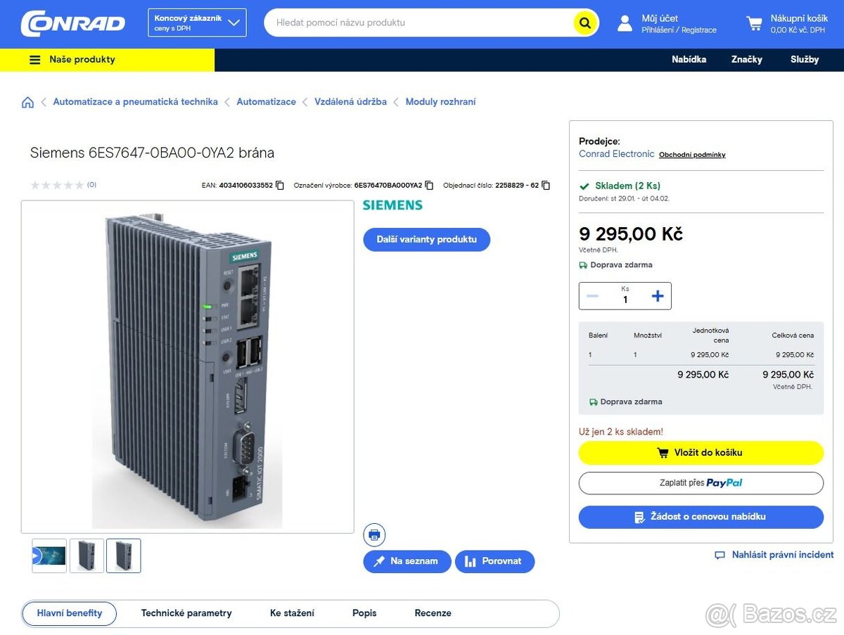SIMATIC IOT2050, 2x Gbit Ethernet RJ45; Display port; 2x USB - 2