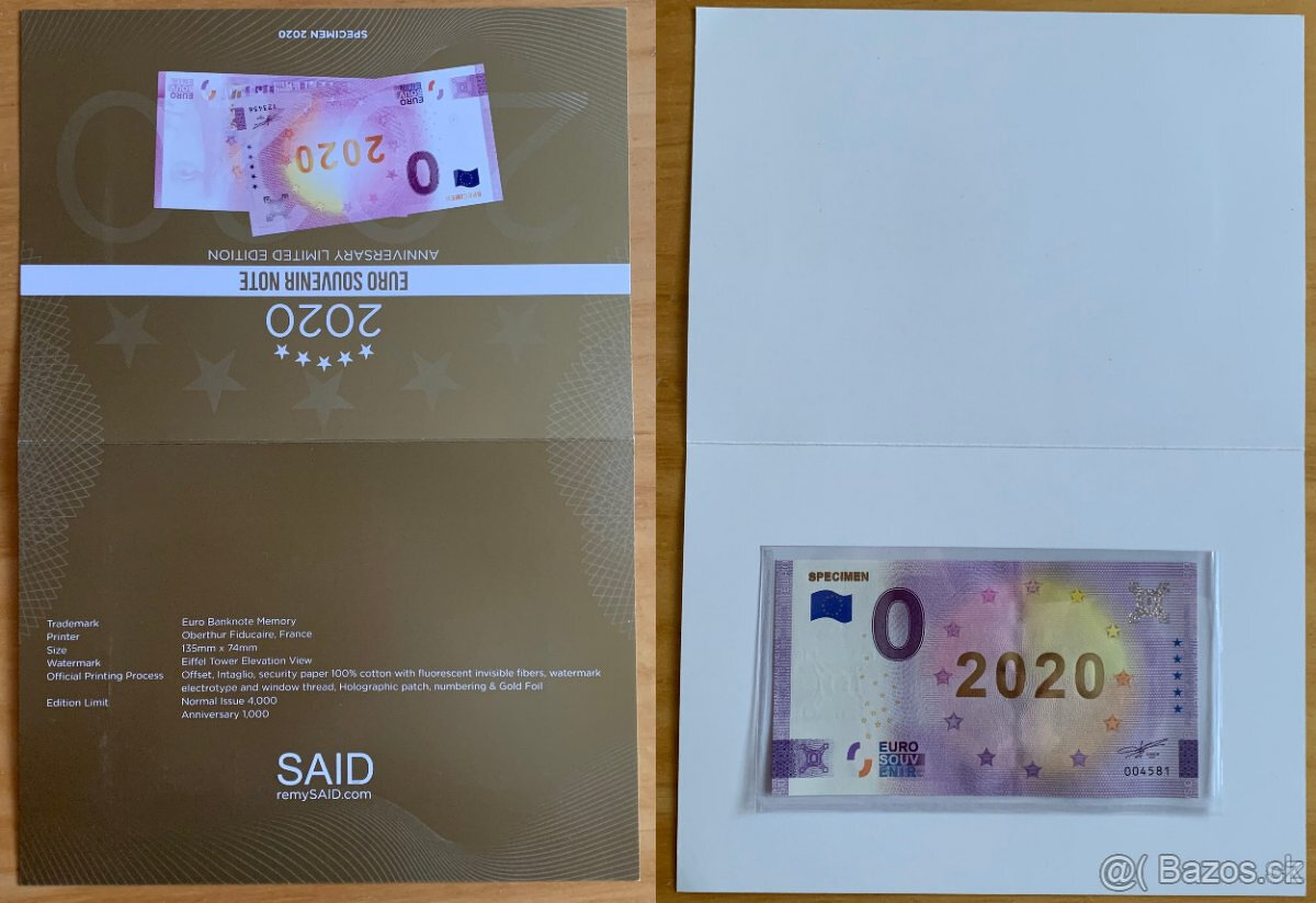 0 Euro souvenir so zlatou pritlacou Gold edition - 2