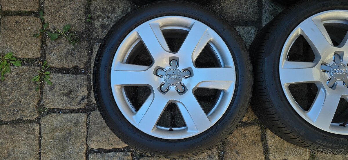 Disky Audi A6 4G 17", 5x112, letní pneu 225/45/17 - pošlu - 2