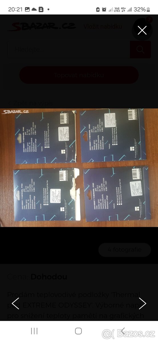Thermal pady grafické karty - 2