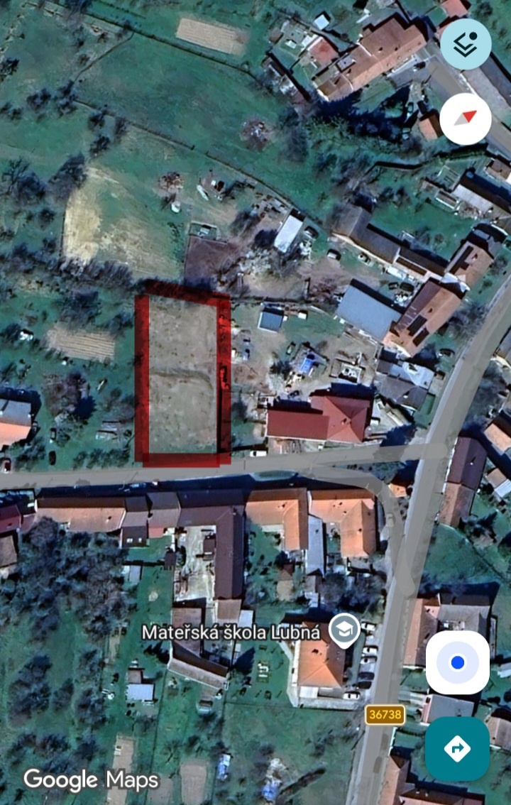 Pozemek Lubná, 1160m² - 2