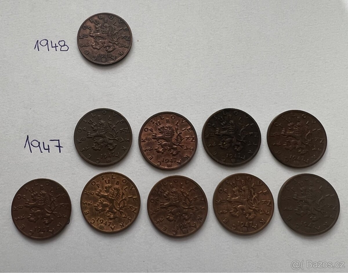 50h ČESKOSLOVENSKO 1947, 1948 - 2