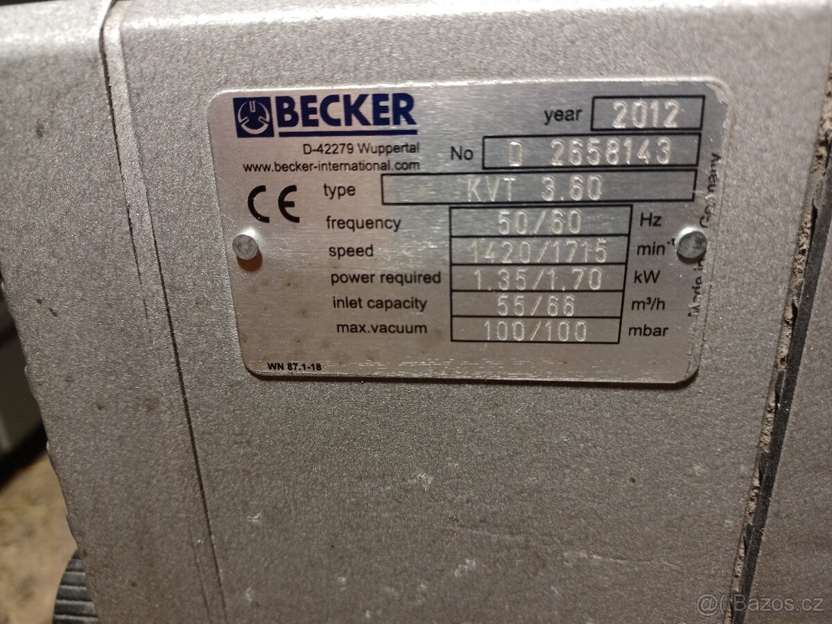 Vývěvy Becker a Airtech - 2