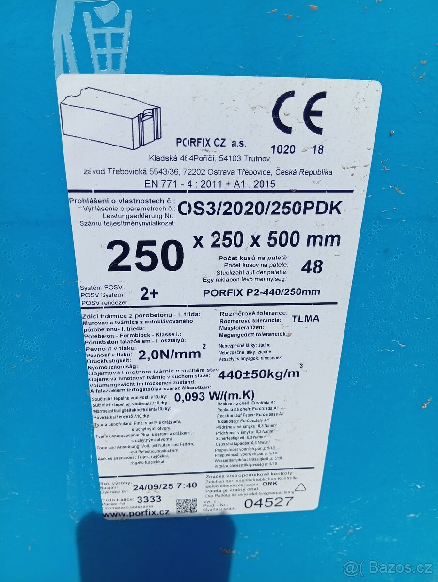 Cihly Porfix 250 - 2