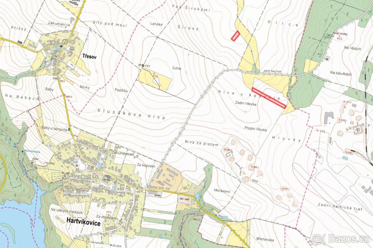 Zemědělská půda, prodej, Hartvíkovice, Třebíč - 2