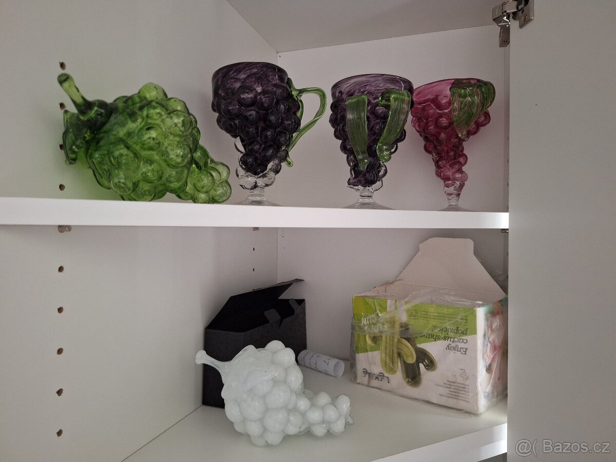 Prodam skleněné hrozny a poháry ve tvaru vína - 2