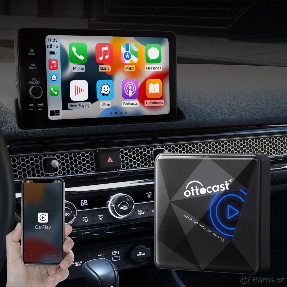 OttoCast U2AIR Pro - bezdrátový Apple CarPlay - 2