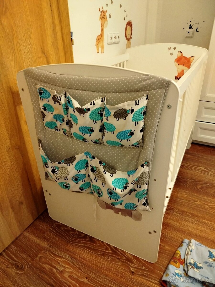 Dětská postýlka bílá rostoucí 68x123 cm - 2