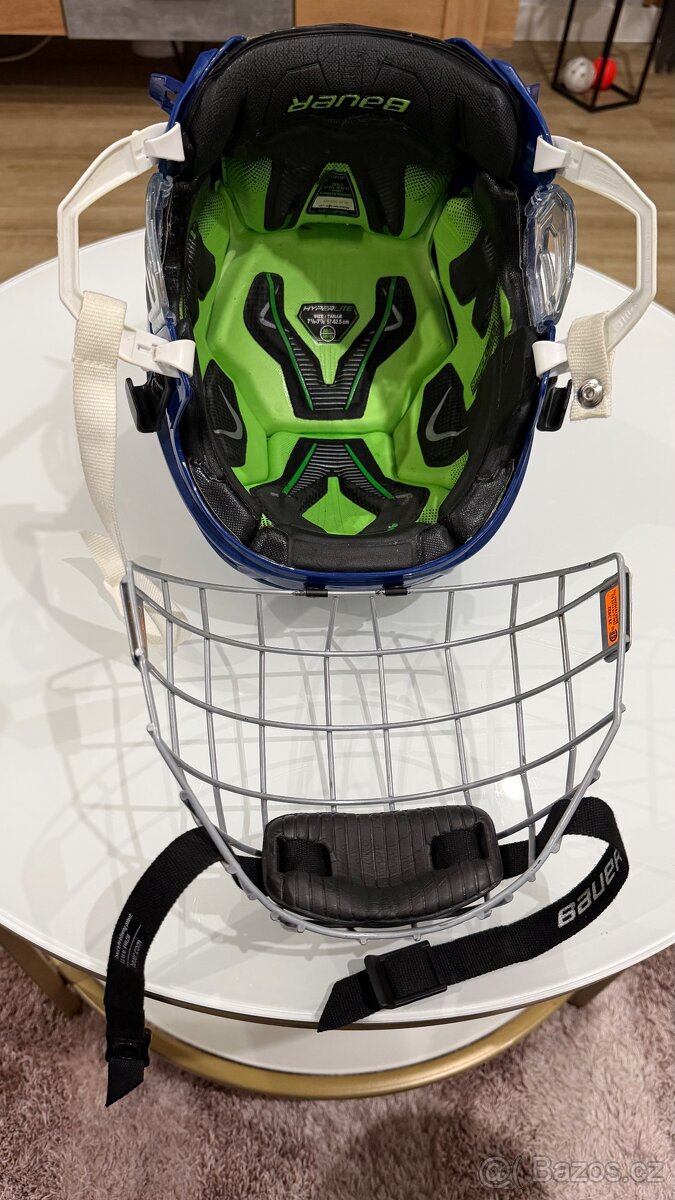 ✅ HOKEJOVÁ PROFI PRILBA - BAUER HYPERLITE = M - L = BLUE ✅ - 2