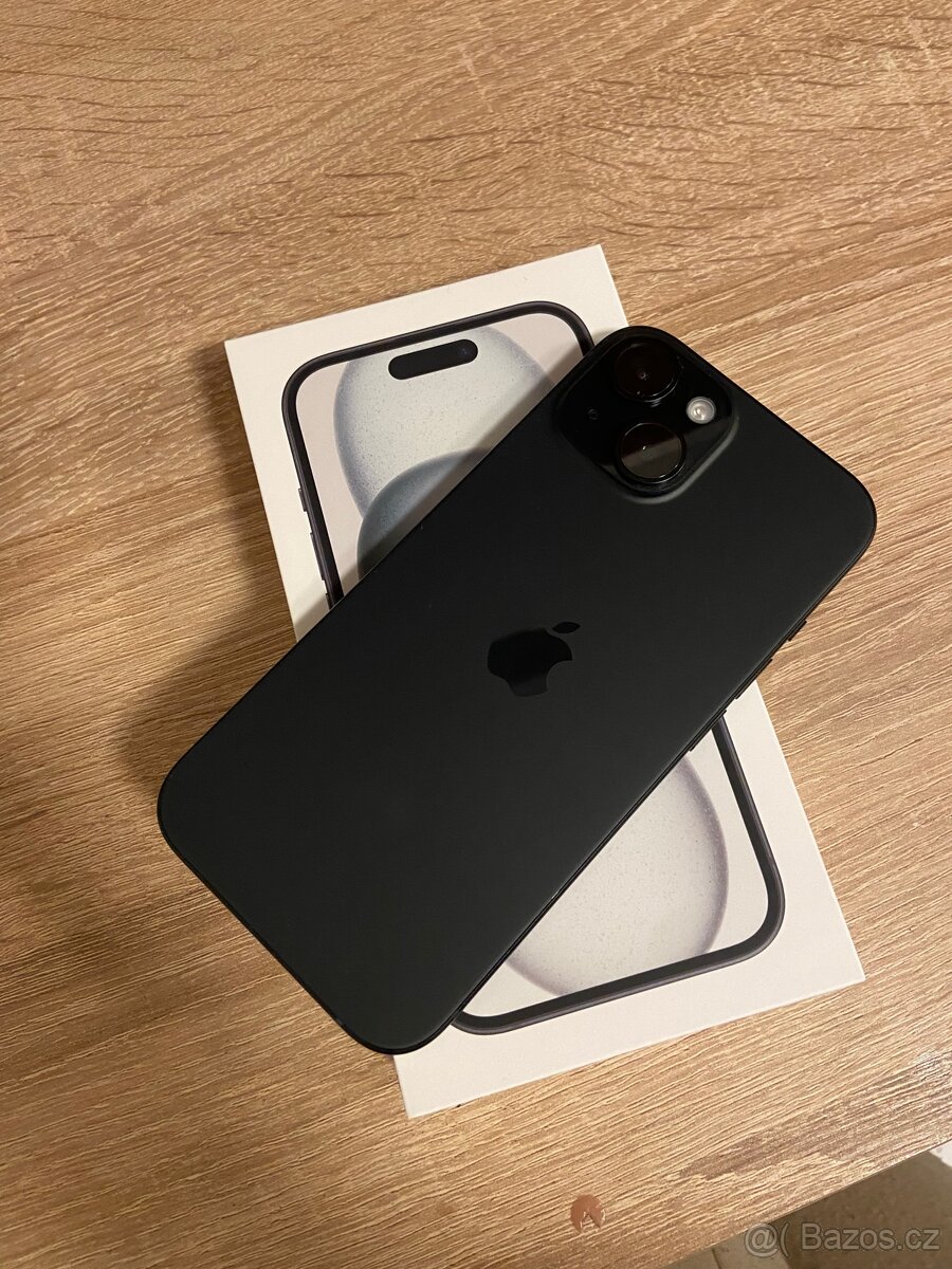 APPLE IPHONE 15 128gb BLACK - ZAKOUPEN 13.11.2025 - 2