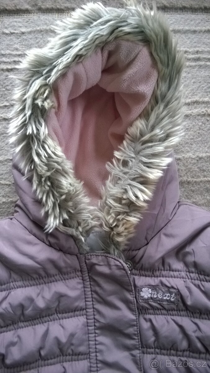 Starorůžová zimní bunda/kabátek Next vel. 80-86 - 2