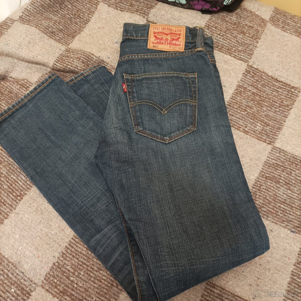 Levi's 501 originální vel 31 /32 pas 78 cm - 2