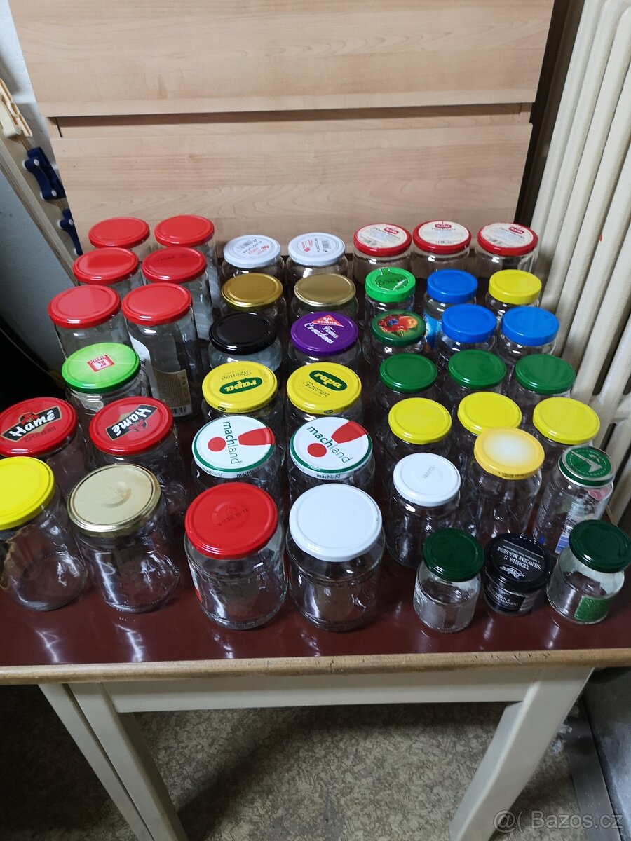 Zavařovací hlava,sklenky s víčky,láhve-bílé, zelené-0,7-1,5l - 2