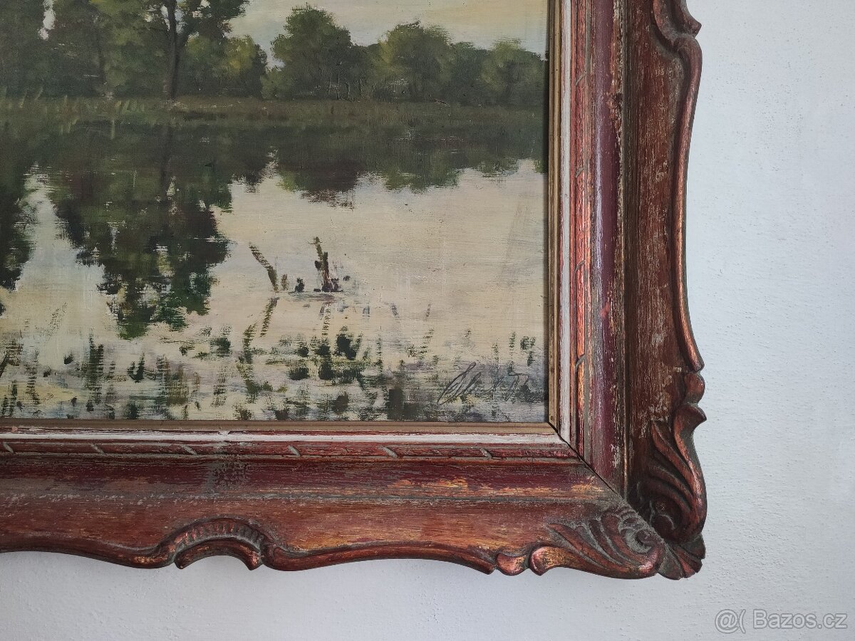 Pelech Tomáš česká krajinářská škola obraz olej na desce rám - 2