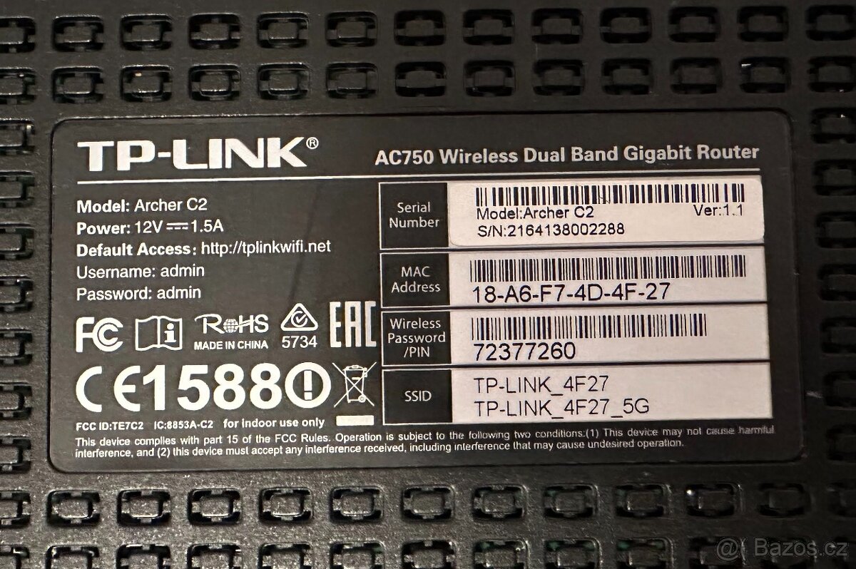 dualband gigabit router TP-Link Archer C2 AC750 - 2