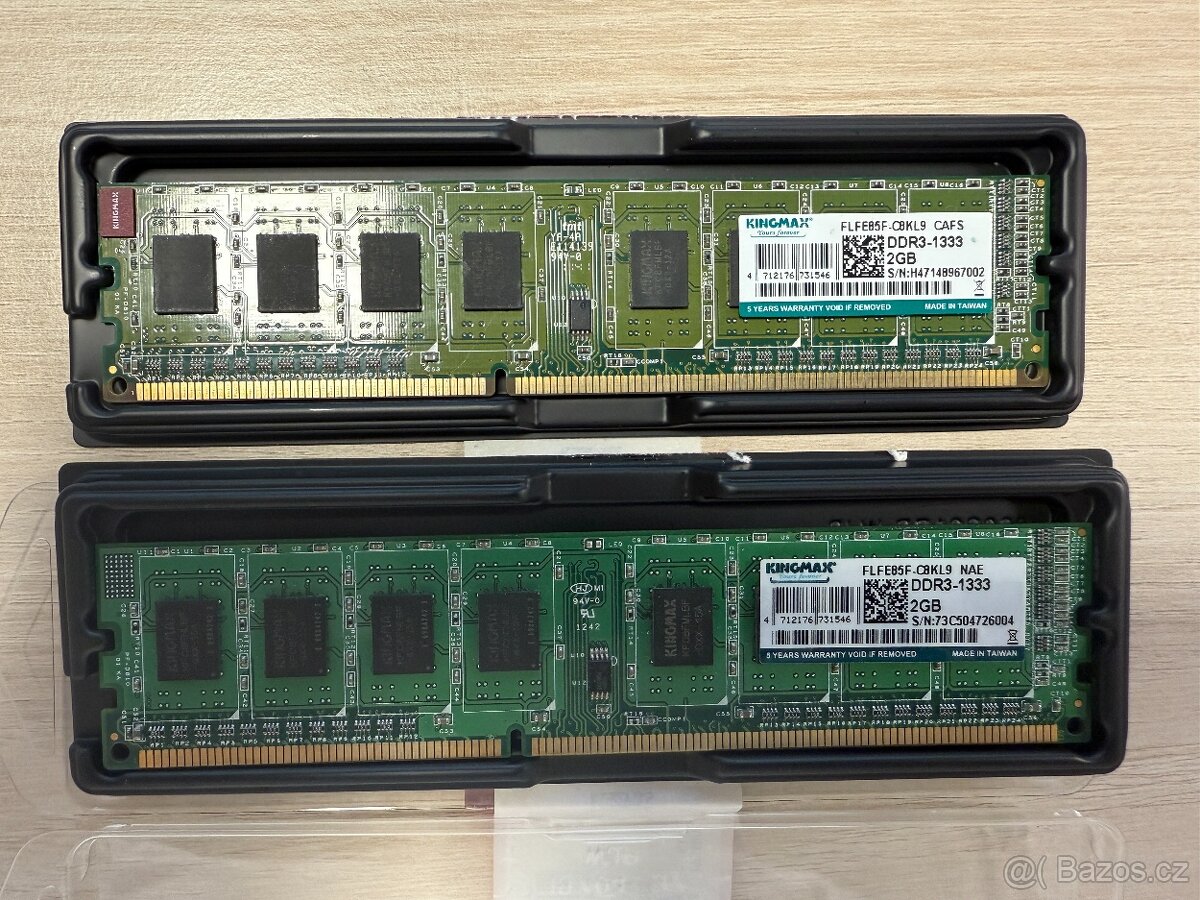 2× 2 GB DDR3 DIMM 1333 MHz (PC3-10600) – Kingmax - 2