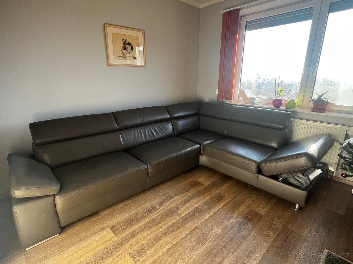 L Grey kožená souprava - 2