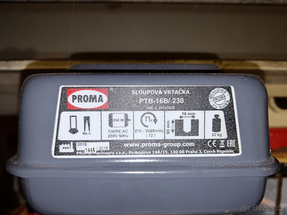 sloupová vrtačka Proma - 2