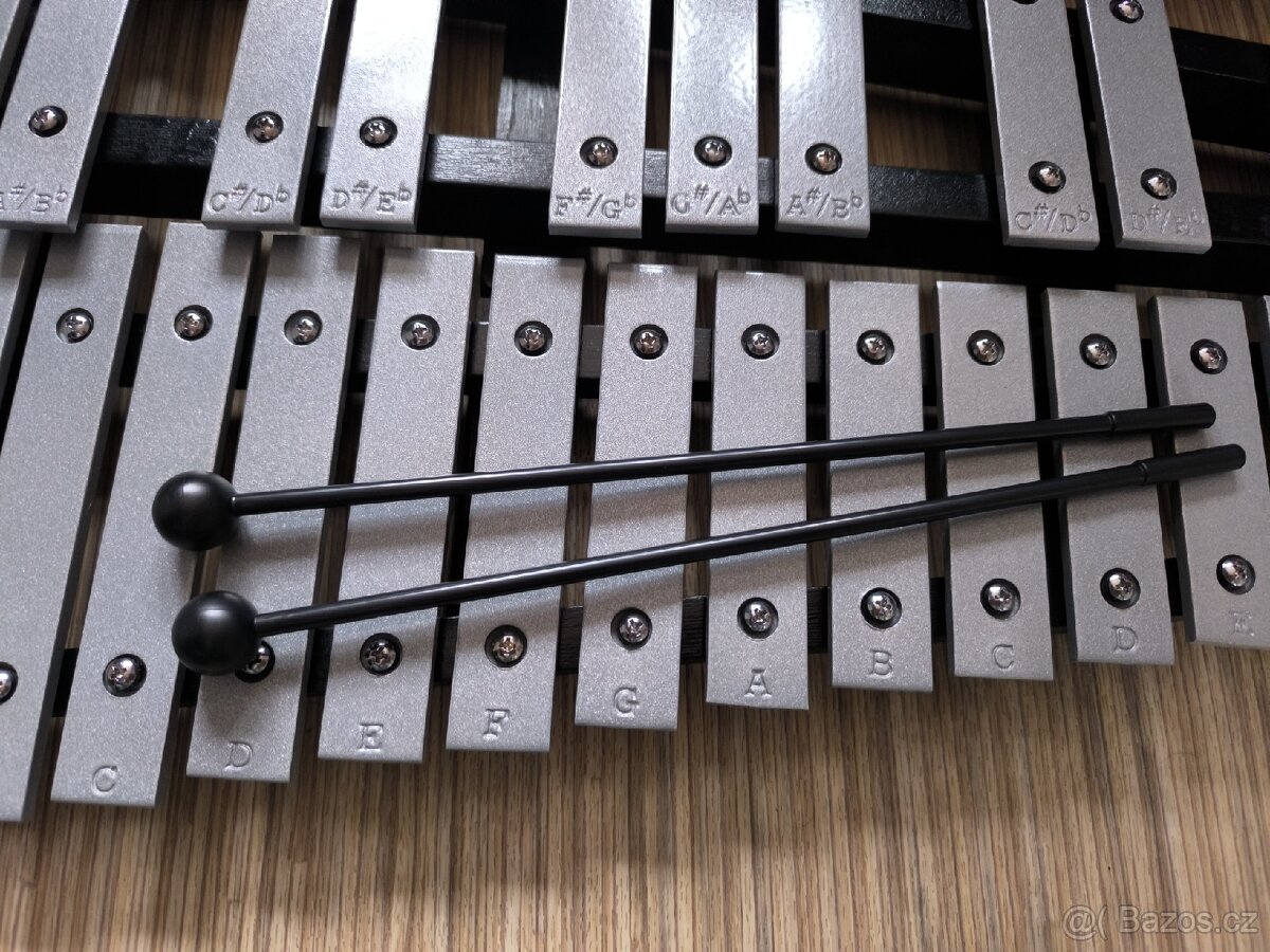 Kovový xylofon (metalofon) + brašna - NOVÝ - 2