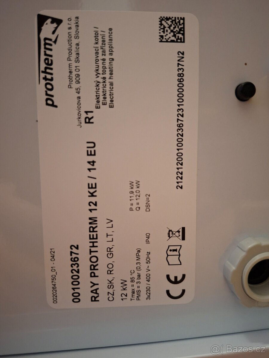Elektricky kotel Ray Protherm 12 KE - 2