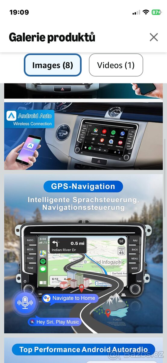 Autorádio Android volkswagen Golf, - 2