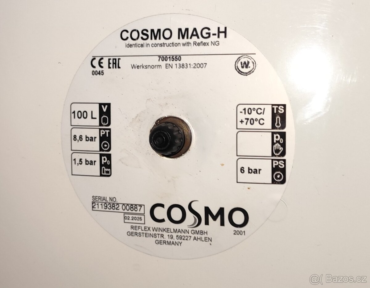 Prodám expanzní nádobu COSMO MAG-H 100L - 2