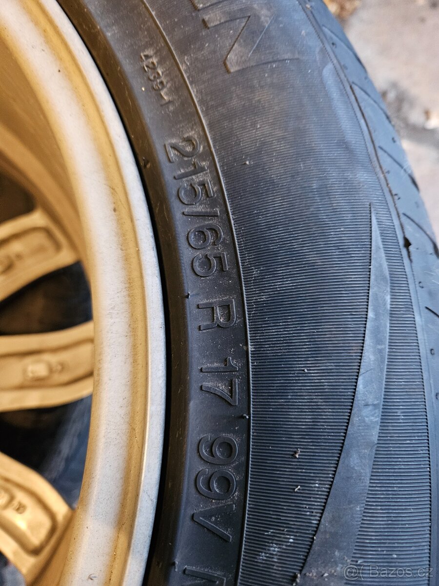 Alu kola 5x112x17 se zimni pneu 215/65R17 - 2