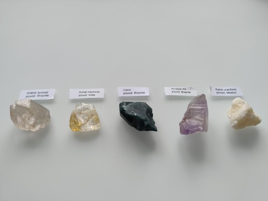 Sbírka minerálů velká, 25 ks + dřevěný box - 2