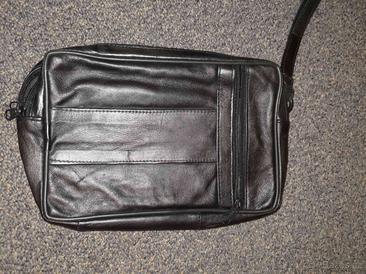 Dokladovka pánská, kožená, černá - 2