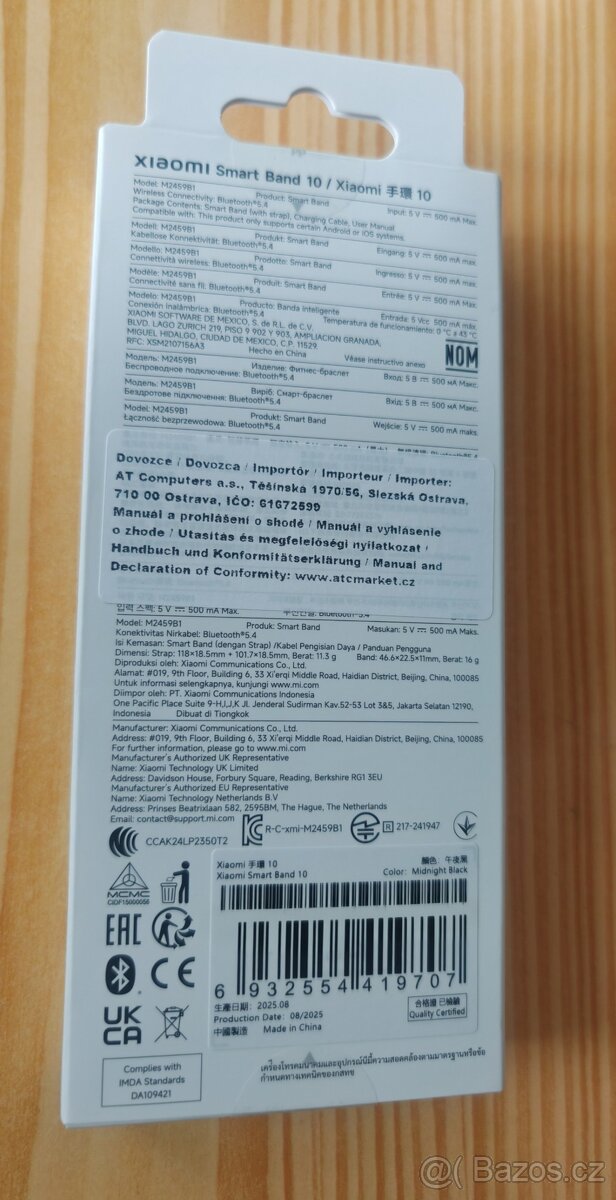 Xiaomi smart Band 10. NOVÉ. 2 roky záruka - 2