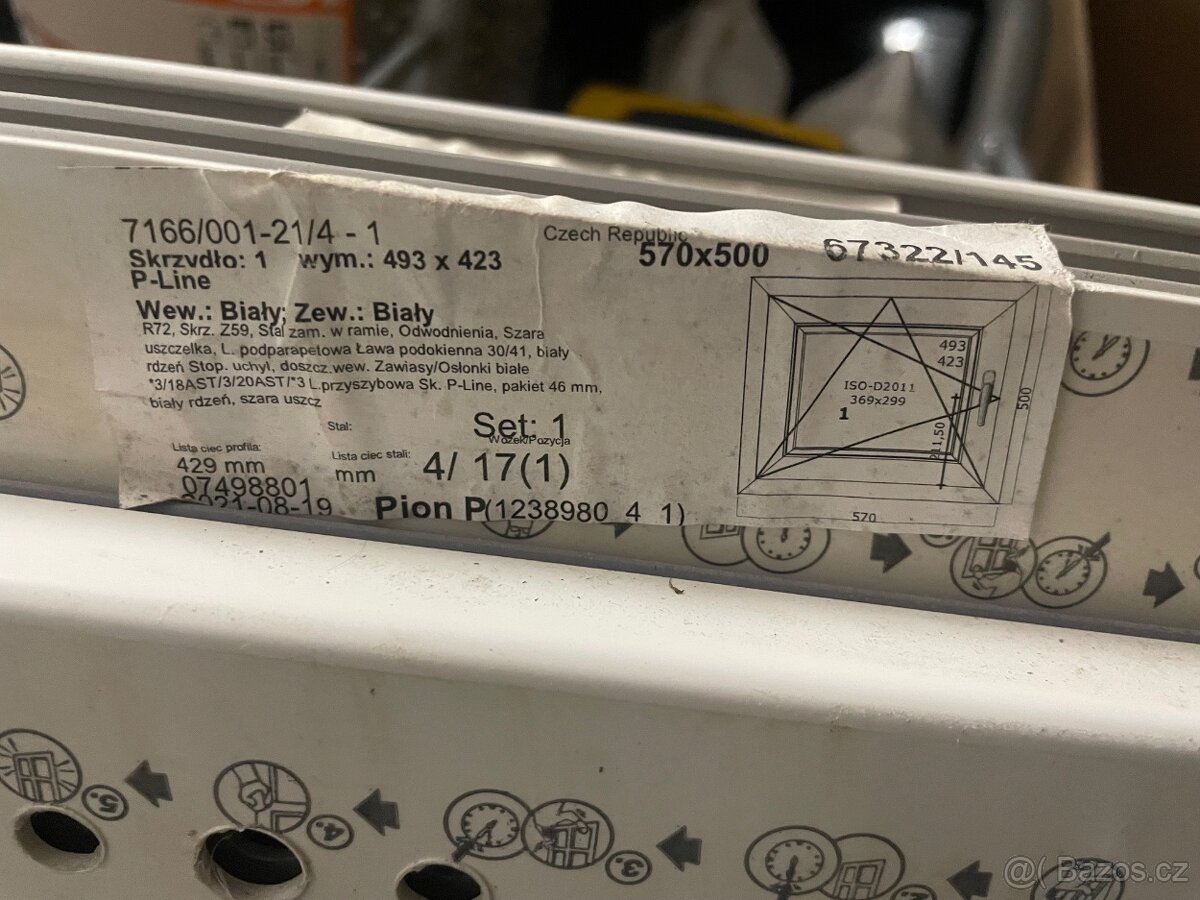 Okno plastové 500x570, 6ks - 2