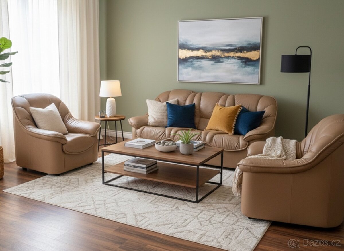 Kožena sedaci souprava - 2