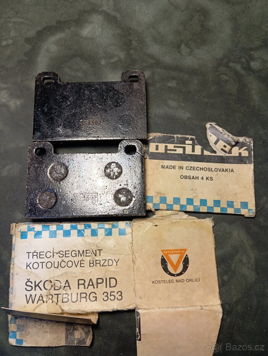 Brzdové destičky na Škoda Rapid, Wartburg 353 - ČSSR - 2