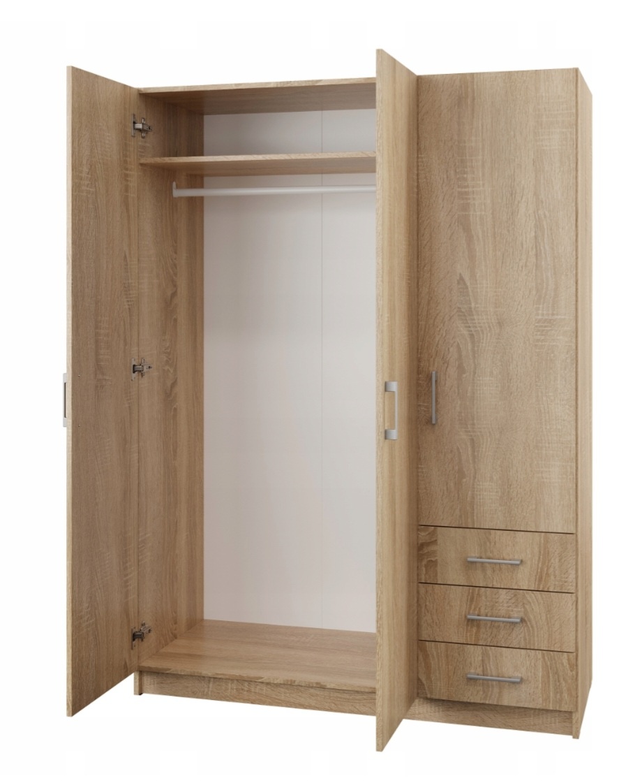 Šatní skříň 144cm dub sonoma - 2