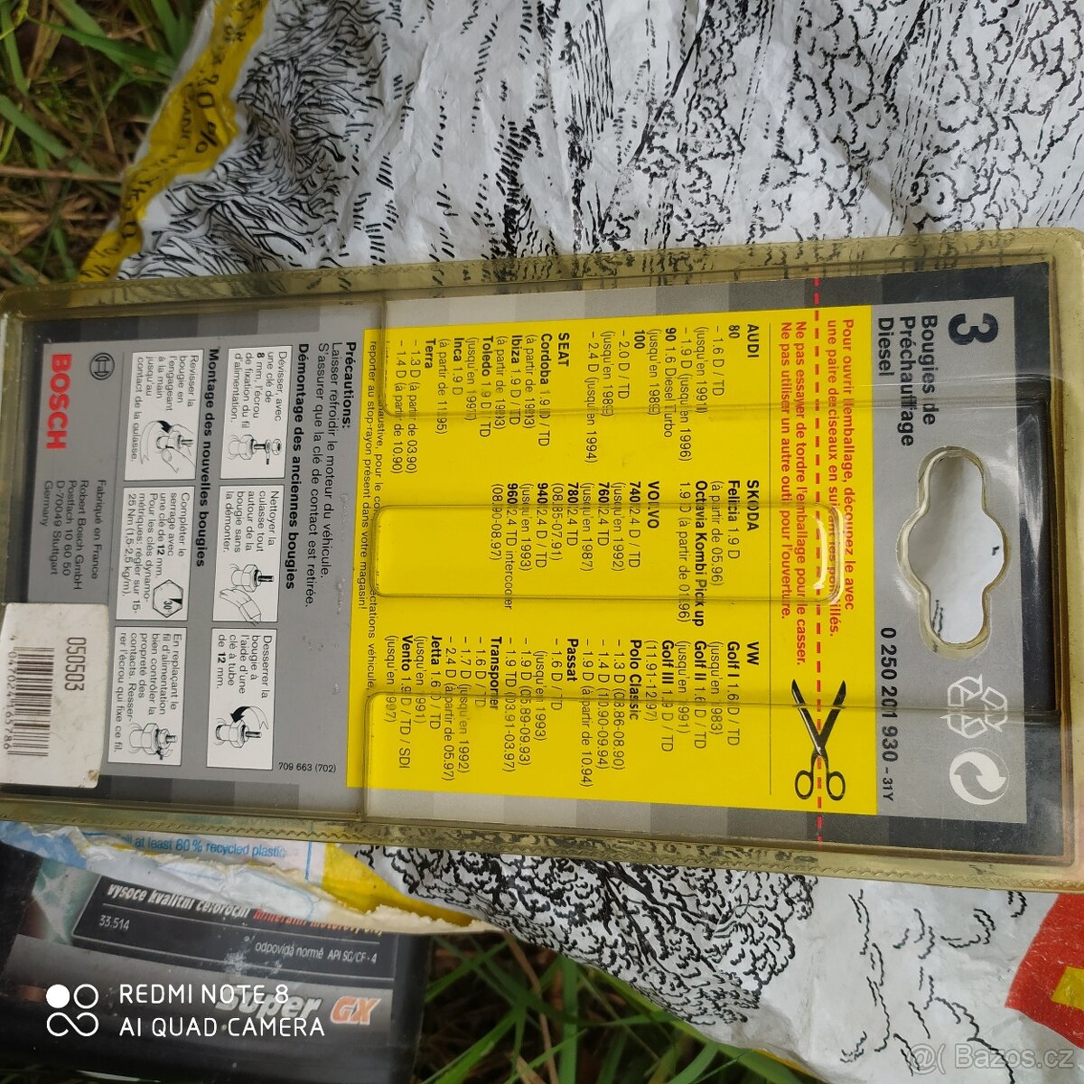 Žhavicí svíčky Bosch 2 ks pro VW, Audi, Seat, Felicia - 2